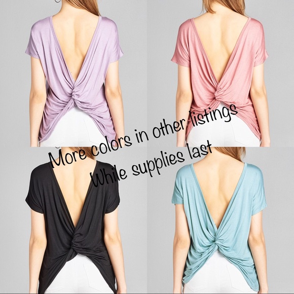 30% OFF BUNDLES Small Open Back Twist Knot Top - Picture 3 of 5